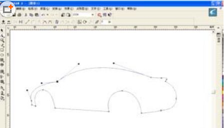 CDR做出浅蓝色宝马汽车的操作流程