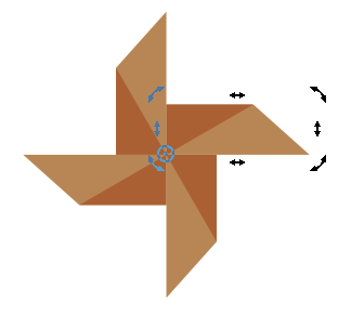 CDR制作立体纸风车的图文操作