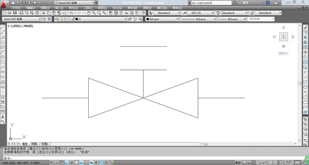 CAD绘制出阀门的操作流程