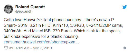 华为P Smart+ 2019露面，Enjoy 9s国际版？