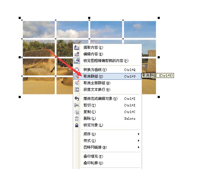 cdr制作网状图片的图文操作
