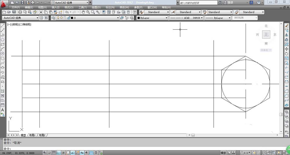 CAD制作螺栓的简单操作