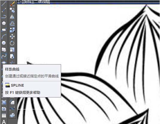 CAD使用曲线工具做出荷花图案的详细操作
