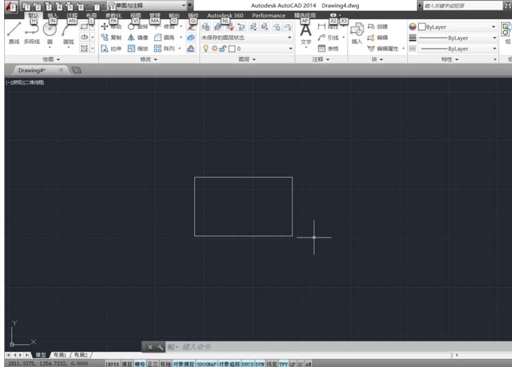 CAD绘制有具体参数数据矩形的图文操作