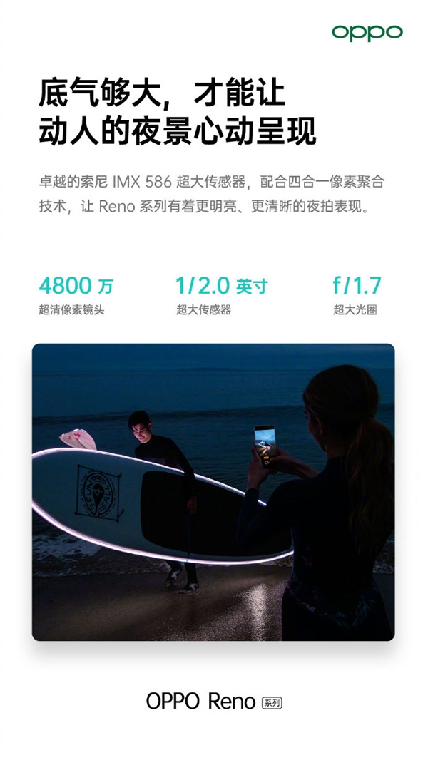 OPPO Reno新机亮相官网：三种配色