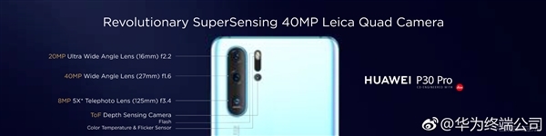 华为展示P30系列全新特性：双景录像