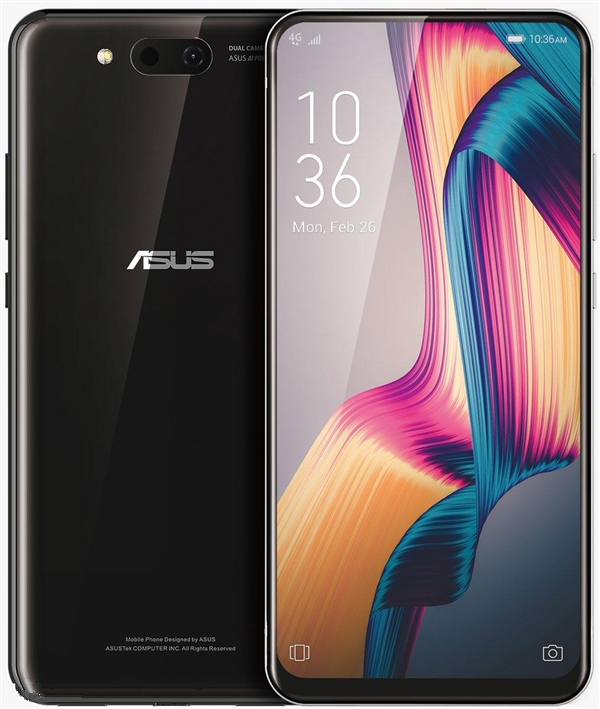 华硕滑盖手机ZenFone 5G渲染图公开：无刘海全面屏