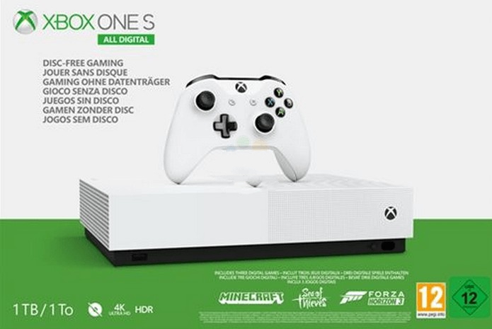 Xbox One S全数字版或于2019年5月7日发售