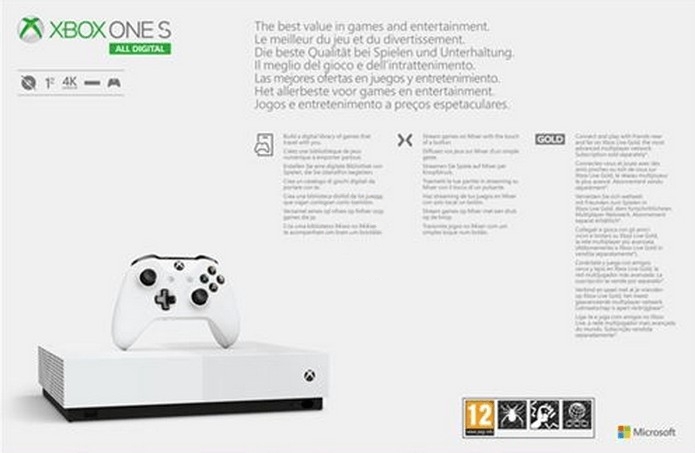 Xbox One S全数字版或于2019年5月7日发售