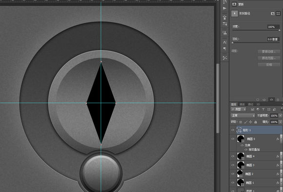 PS临摹一个旋钮的详细操作