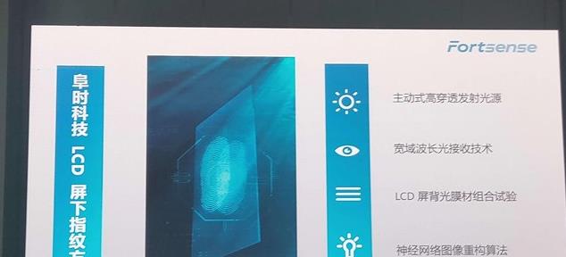 LCD屏下指纹识别技术成功！