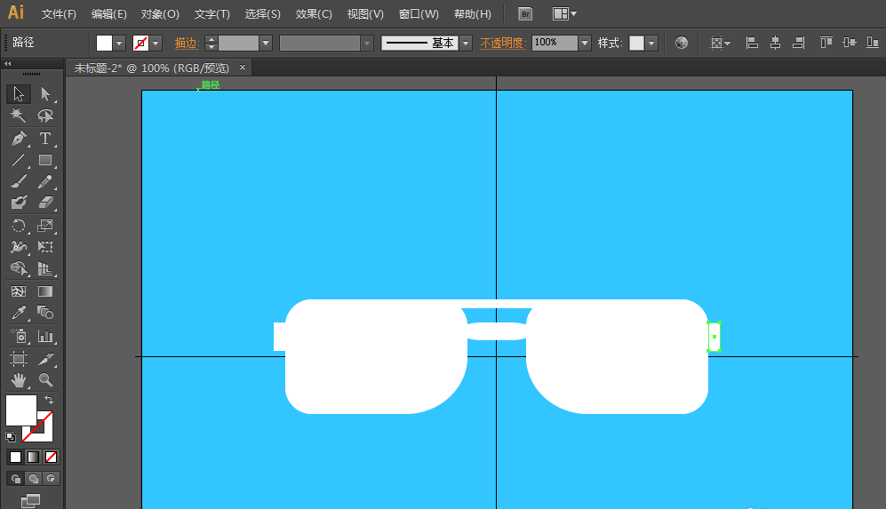 ai制作墨镜的操作流程