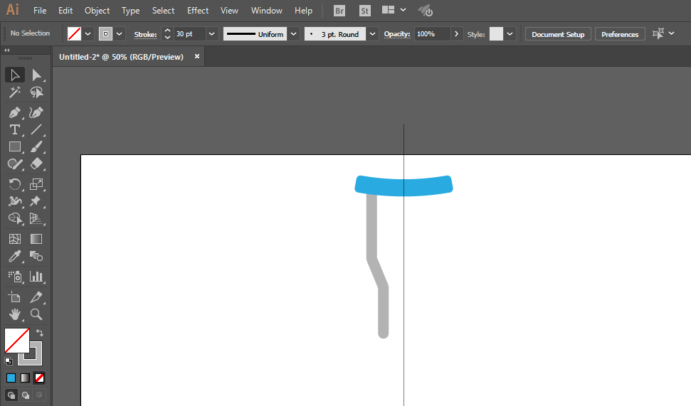 ai绘制医院拐杖logo的图文操作