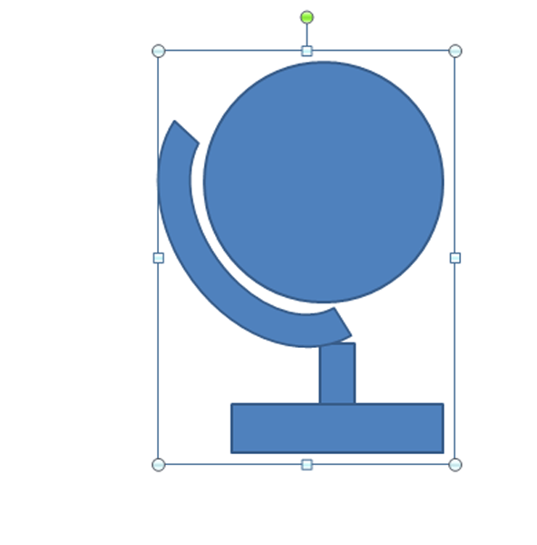 ppt手绘地球仪矢量图标的图文操作