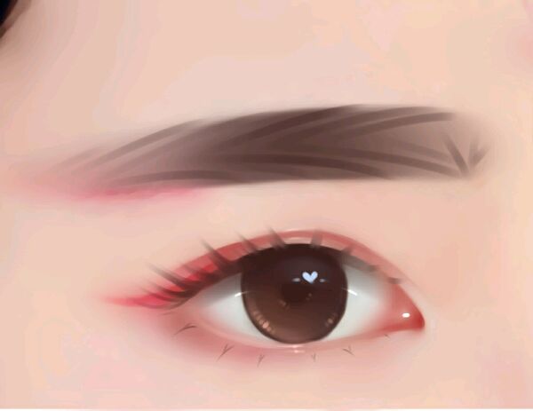 PS仿手绘制作水灵眼睛的详细操作