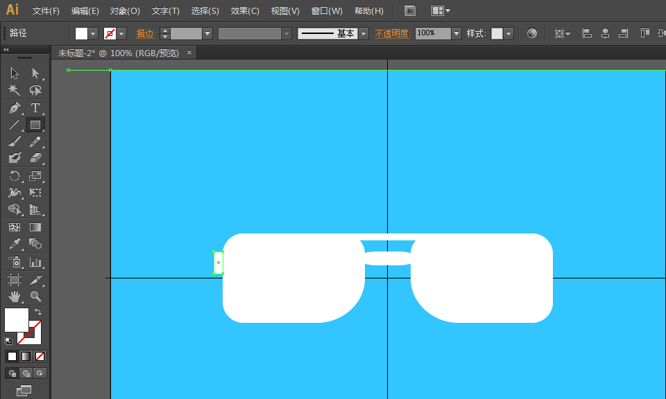 ai制作墨镜的操作流程