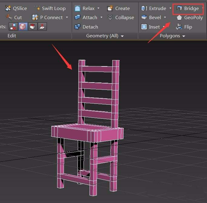 3dsmax创建四角小板凳模型的详细操作