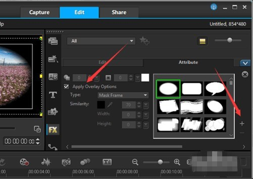 会声会影x9添加不在界面的遮罩的详细操作