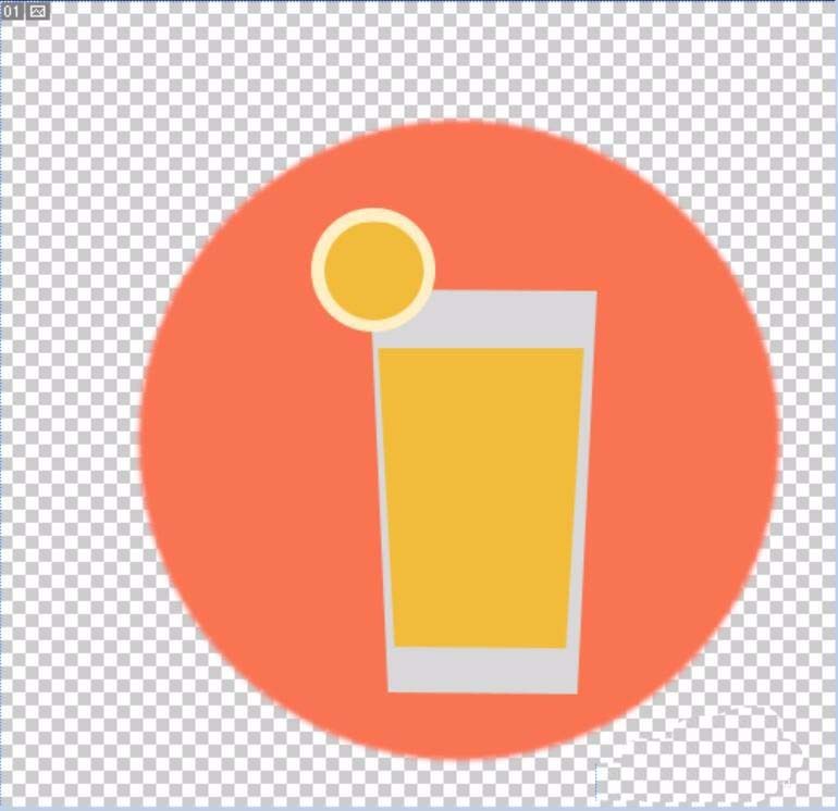 ps做出果汁饮料杯的图文操作