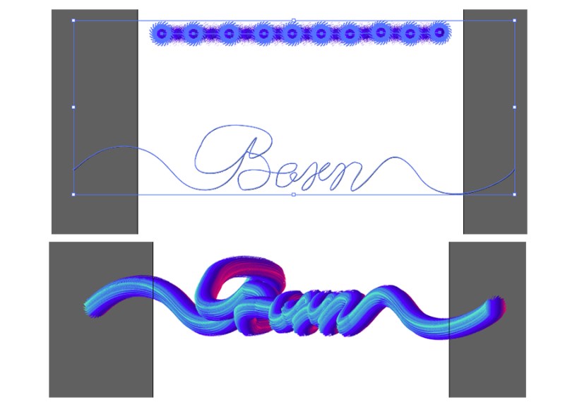 ai制作艺术三维混合效果的图文操作