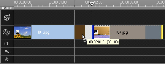 会声会影在覆叠轨中应用转场的简单操作