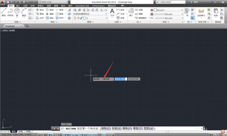 AutoCAD制作有具体参数数据矩形的图文操作