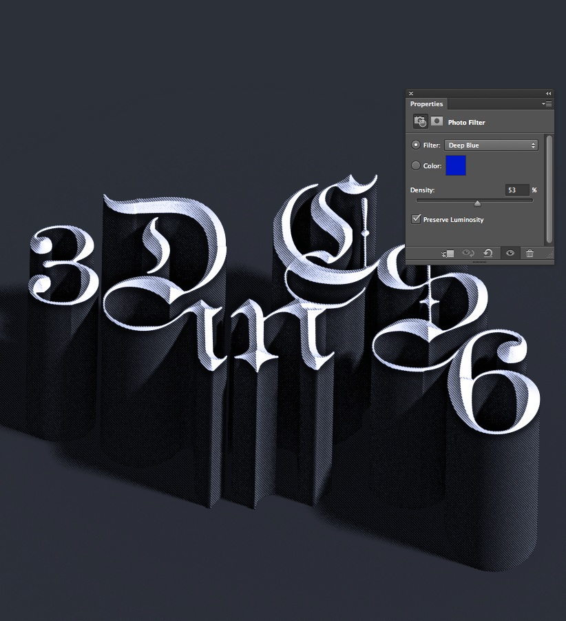 Adobe Photoshop CS6制作立体3D字母的图文操作