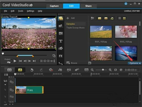 会声会影x9添加不在界面的遮罩的详细操作