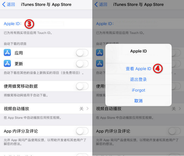 在App Store中购买项目进行退款的具体操作