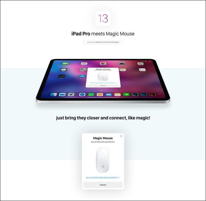 iOS 13新功能泄露：支持连接蓝牙鼠标