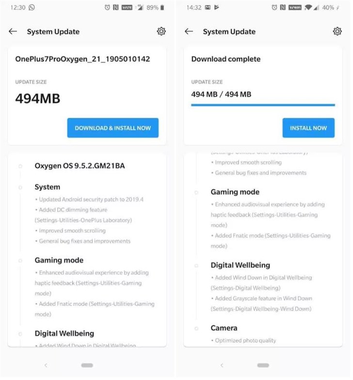 一加7 Pro升级氧OS 9.5.2：增加DC调光功能