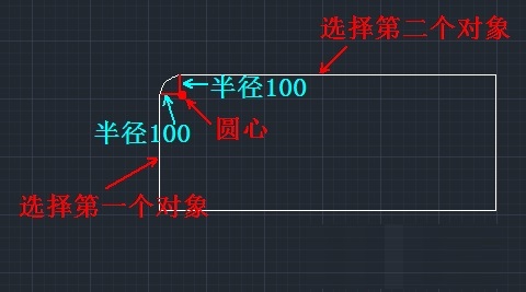 AutoCAD制作圆角的操作步骤