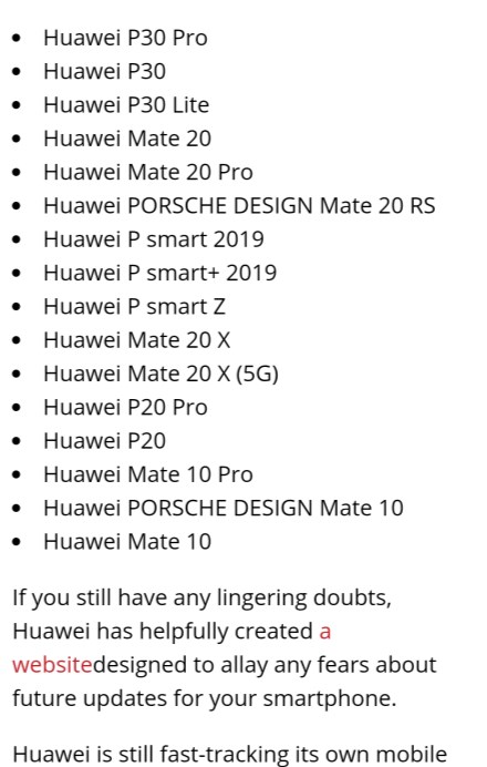 华为第一批“吃上”安卓Q机型共计17款