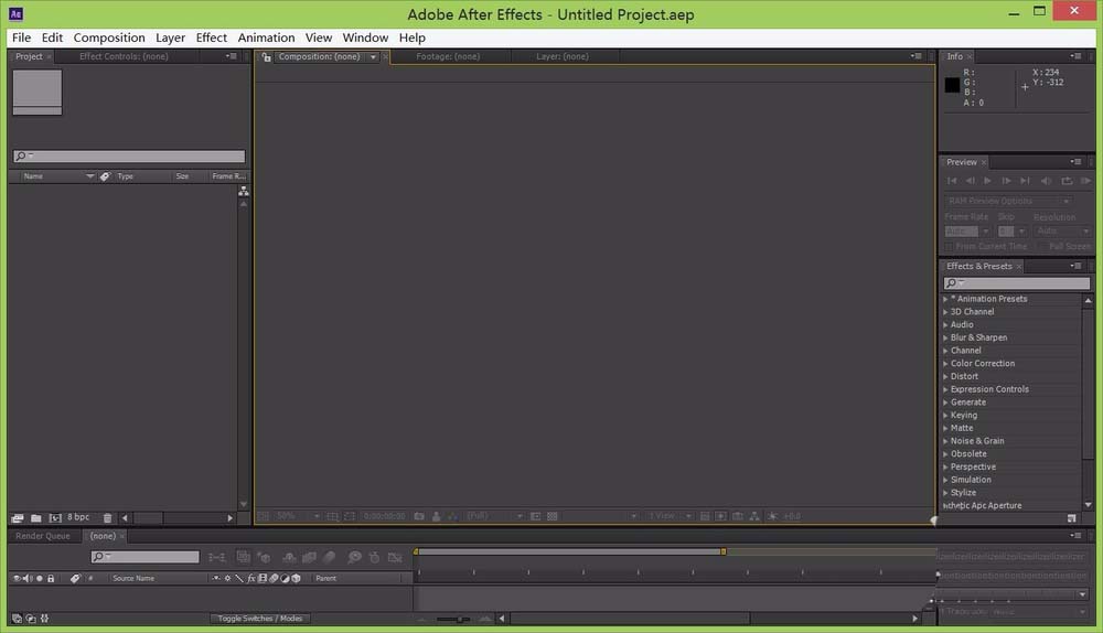Adobe After Effects合成窗口导入一张图片的操作教程