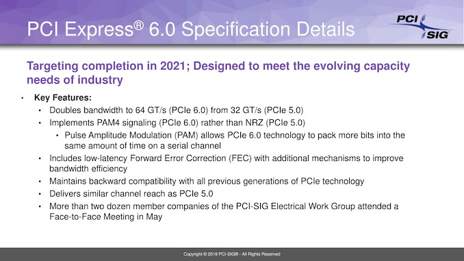 最重要更新！PCIe 6.0 将登场