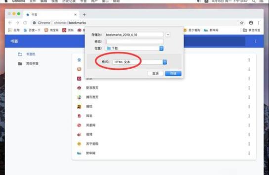 谷歌浏览器Mac版导出书签的操作流程