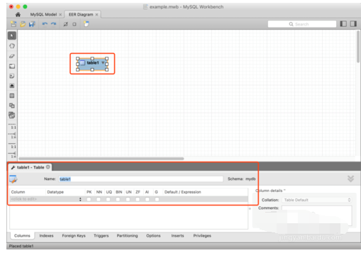 MySQL WorkBench设计数据库的操作过程