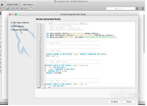 MySQL WorkBench设计数据库的操作过程