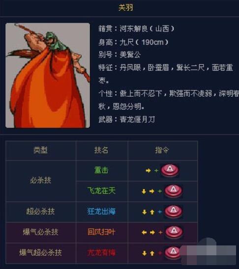 三国战纪中关羽连招操作分享