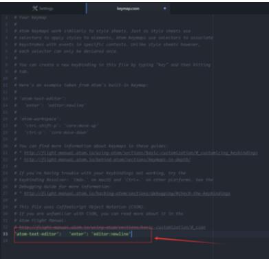 Atom中快捷键设置具体方法