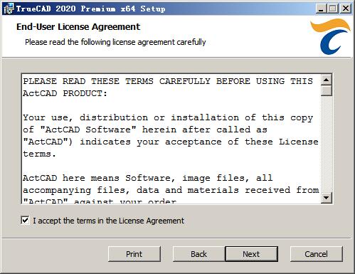 TrueCAD Premium 2020软件的安装详细操作过程