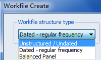 Eviews建立workfile的操作方法