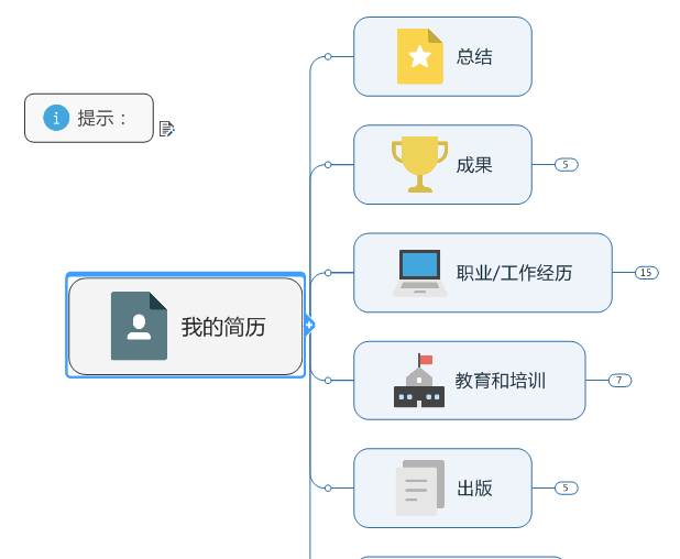 mindmanager制作个人简历的操作教程