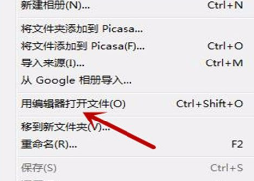 Google Picasa使用编辑器打开图片或视频的详细操作步骤