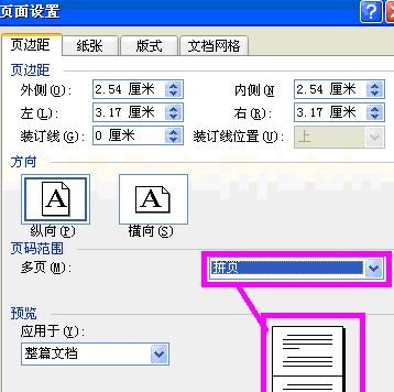 word2003中页面设置的详细操作流程