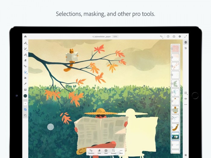 iPad端Adobe Fresco上线：提供数千种笔刷