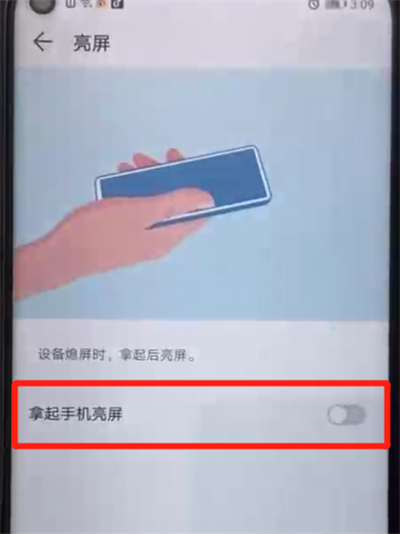 荣耀20pro中设置抬起亮屏的操作步骤