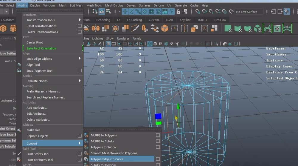 maya提取polygons上线的方法步骤