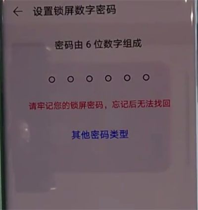 华为mate30pro中设置锁屏密码的简单操作步骤