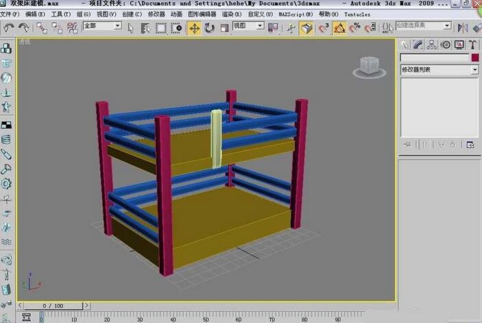 3dmax2009建模现代简约双架床的操作教程